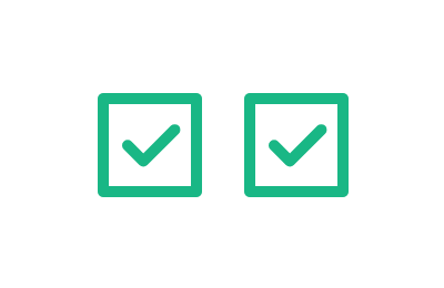 ダブルチェックのアイコン